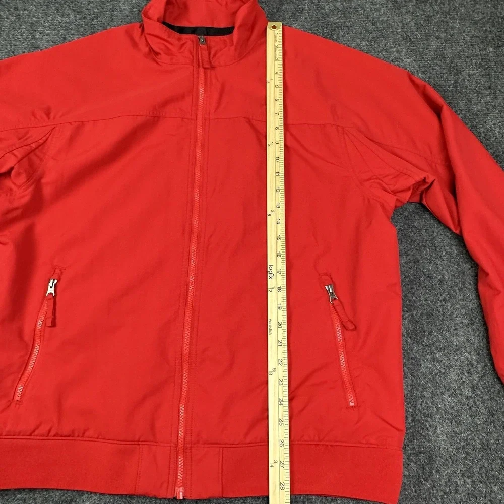 Duluth Bomber‎ Jacket Mens L Red Lightweight Grab Full Zip Windbreaker Outdoor